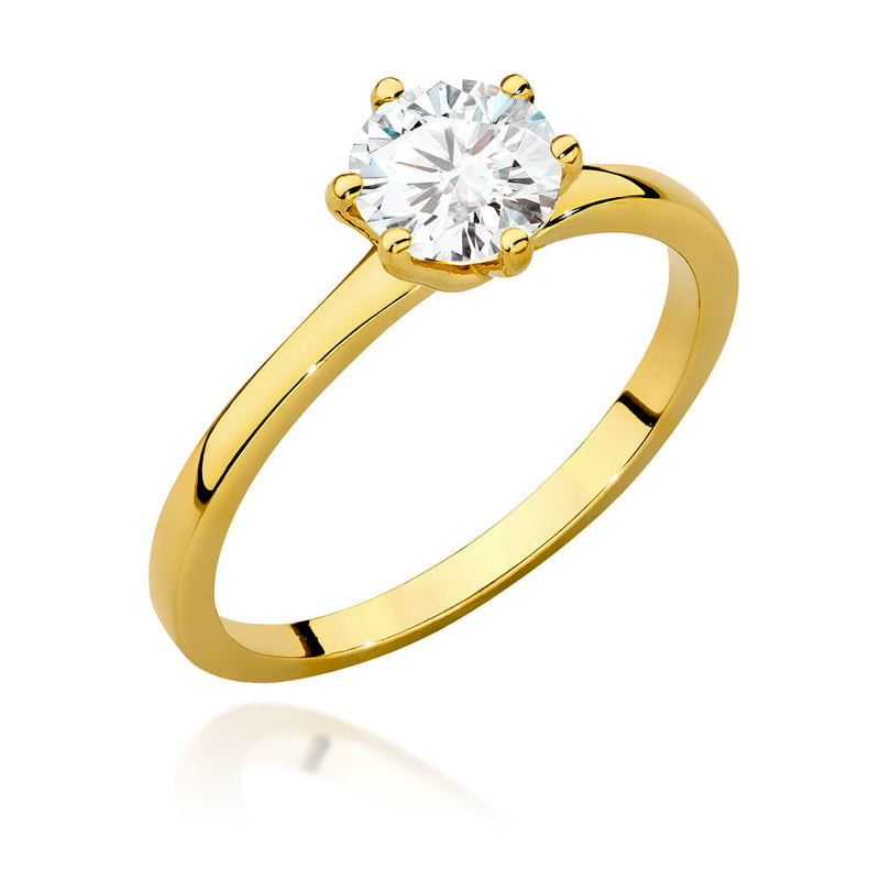 Inel Aur 14K cu Diamant de Laborator 1.00 ct — Aur galben