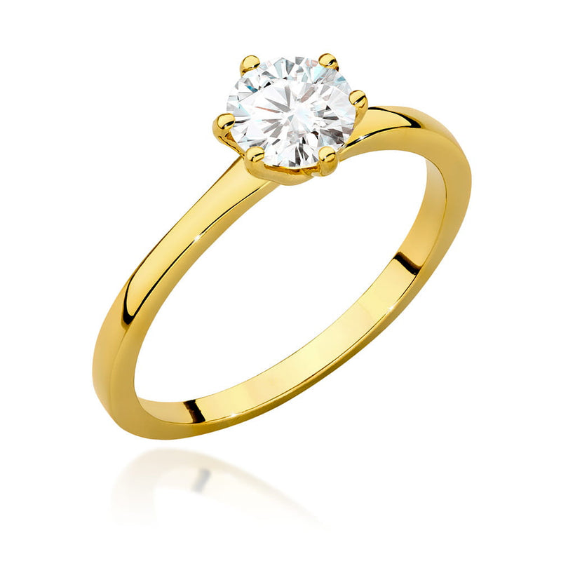 Inel Aur 14K cu Diamant de Laborator 0.70 ct — Aur galben