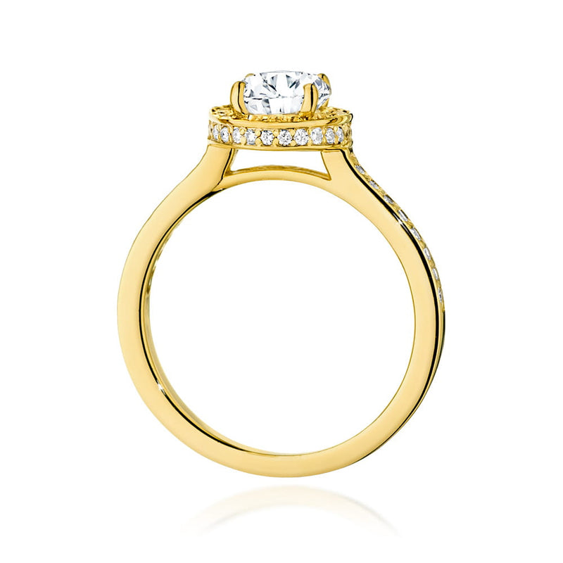 Inel Aur 14K cu Diamante de Laborator 1.38 ct, imaginea 3 din 9