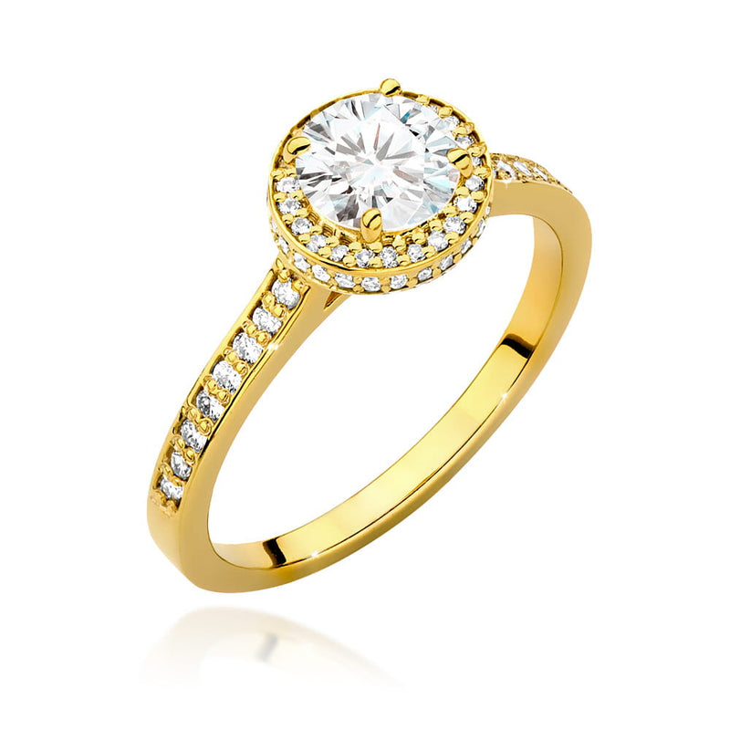 Inel Aur 14K cu Diamante de Laborator 1.08 ct — Aur galben