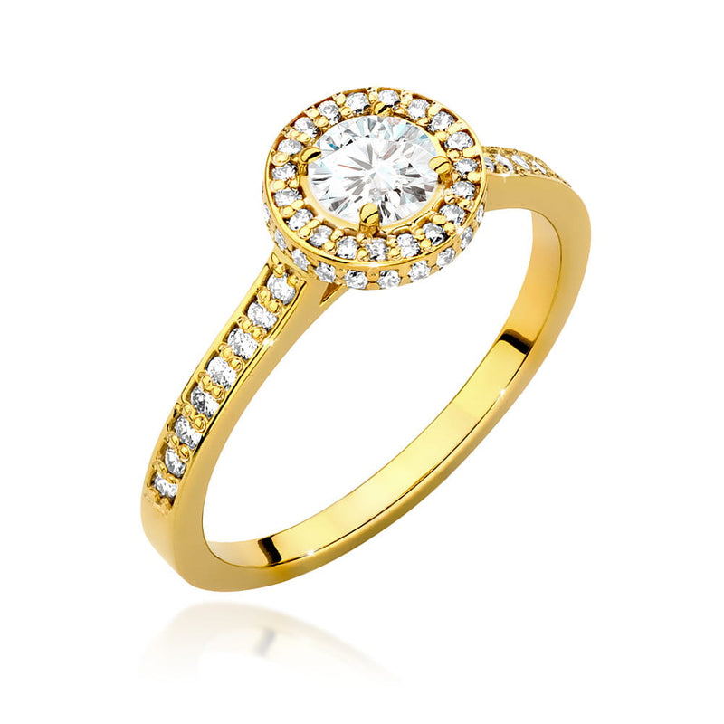 Inel Aur 14K cu Diamante de Laborator 0.87 ct — Aur galben