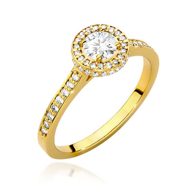Inel Aur 14K cu Diamante de Laborator 0.74 ct