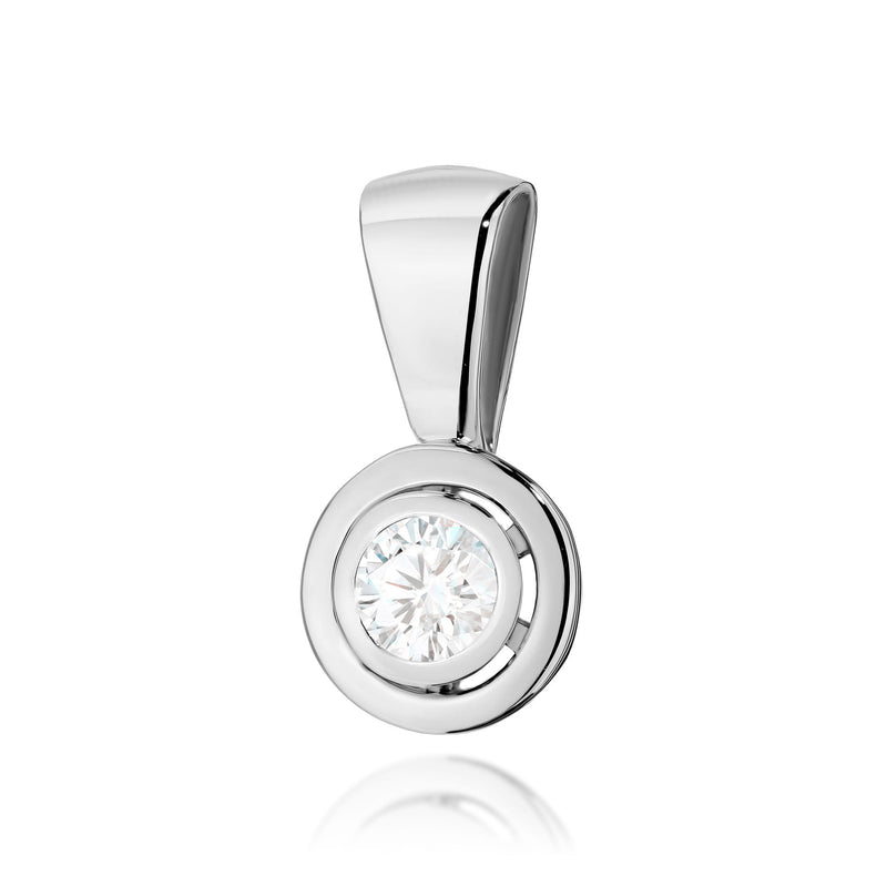 Pandantiv Aur 14K cu Diamant Natural 0.20 ct, imaginea 3 din 6