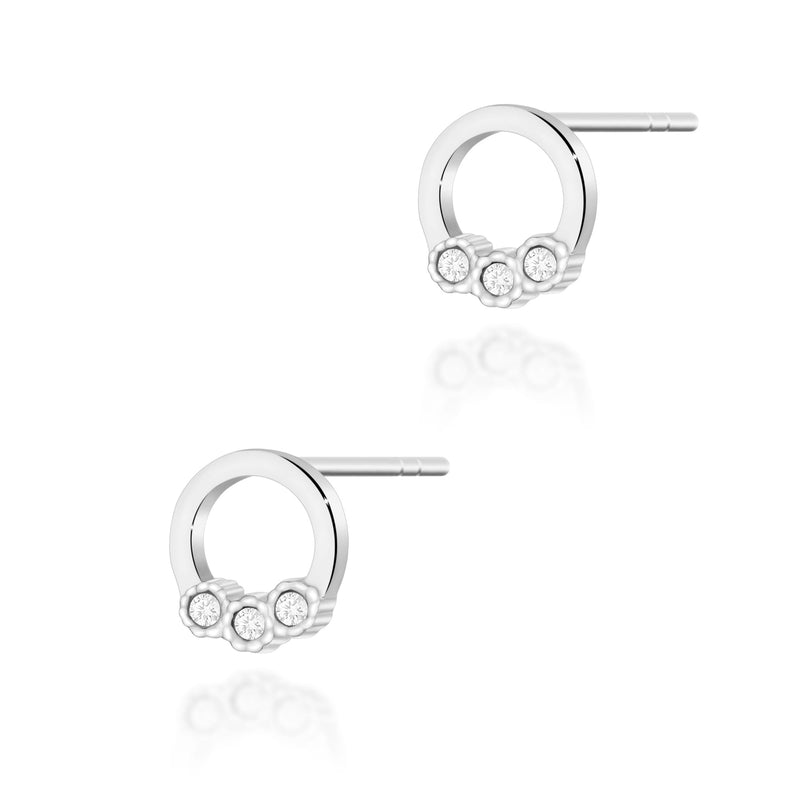Cercei Aur 14K cu Diamante Naturale 0.05 ct, imaginea 4 din 9