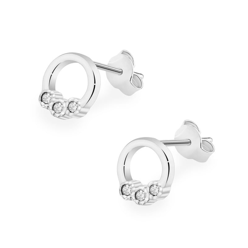Cercei Aur 14K cu Diamante Naturale 0.05 ct, imaginea 5 din 9