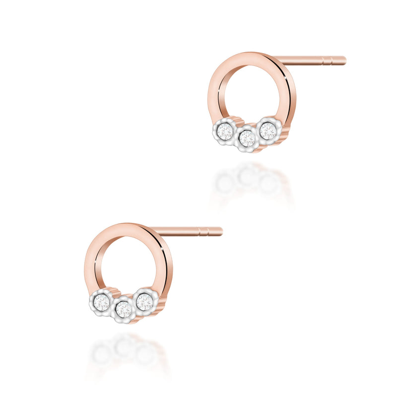 Cercei Aur 14K cu Diamante Naturale 0.05 ct, imaginea 7 din 9