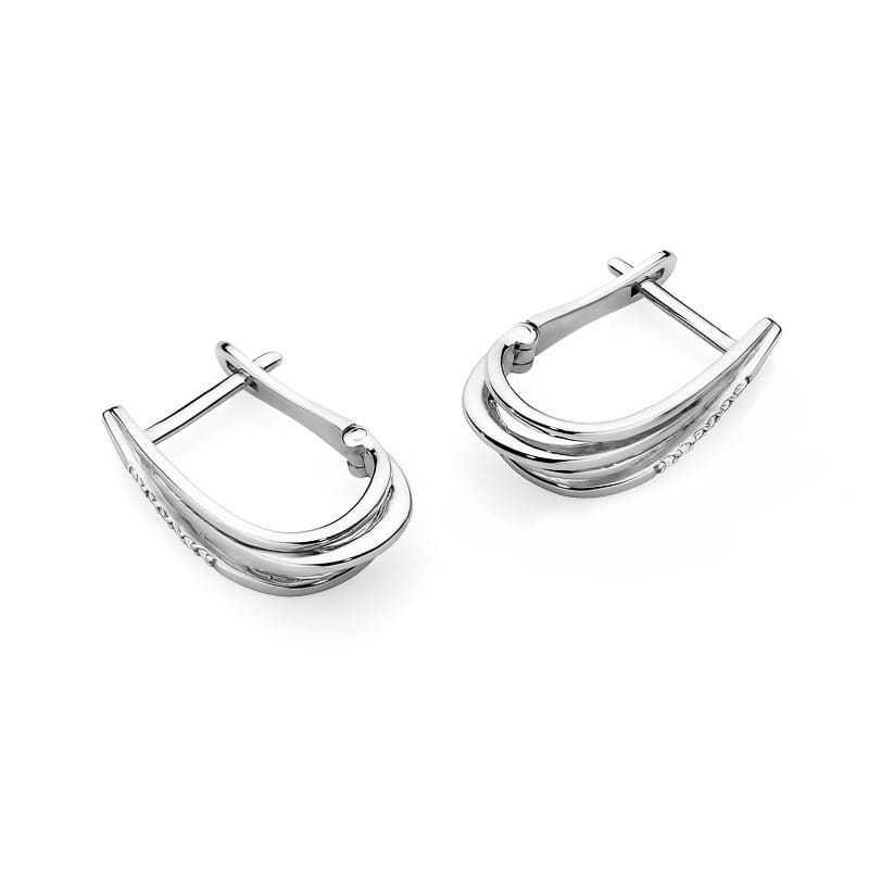 Cercei Aur 14K cu Diamante Naturale 0.06 ct, imaginea 5 din 5
