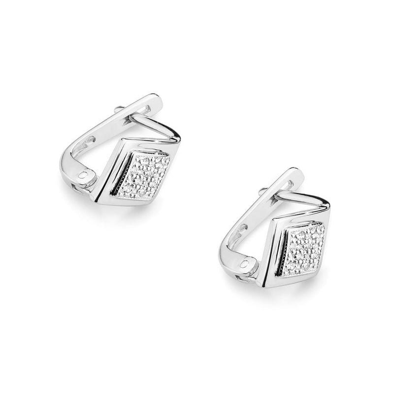 Cercei Aur 14K cu Diamante Naturale 0.08 ct, imaginea 3 din 4