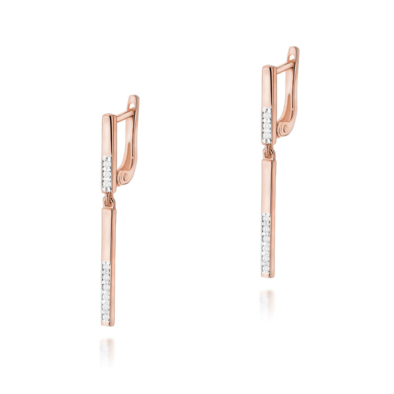 Cercei Aur 14K cu Diamante Naturale 0.09 ct, imaginea 5 din 5