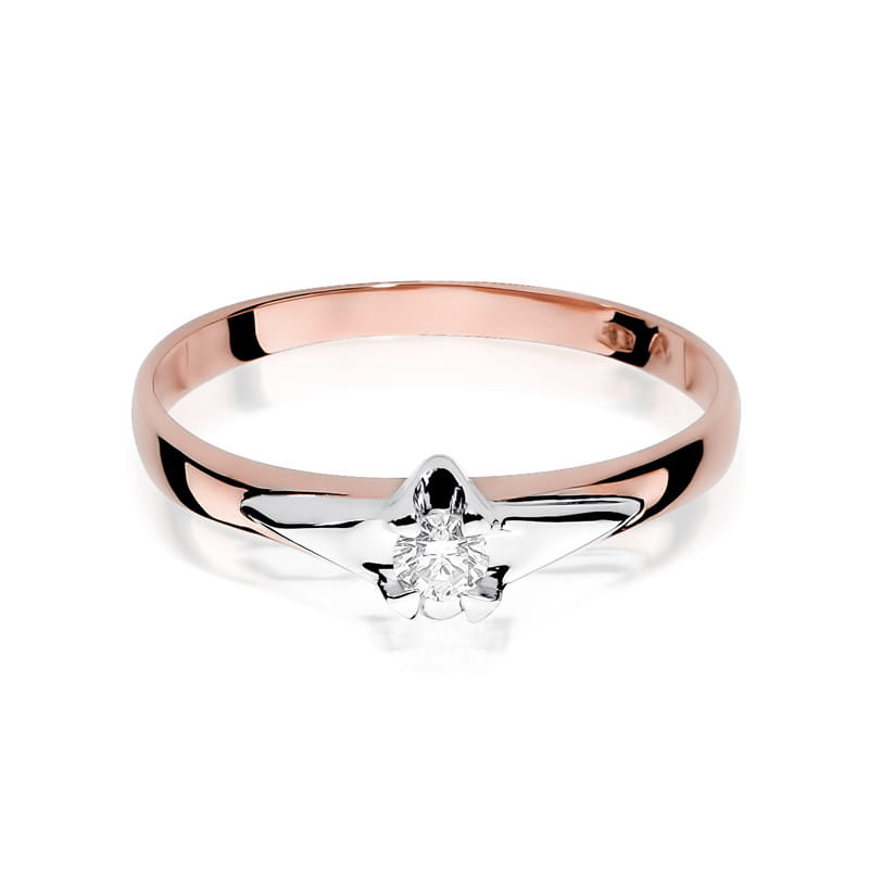 Inel Aur 14K cu Diamant Natural 0.08 ct, imaginea 9 din 10