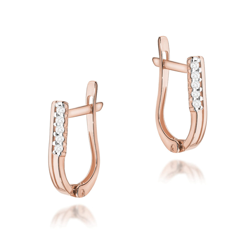 Cercei Aur 14K cu Diamante Naturale 0.15 ct, imaginea 5 din 5