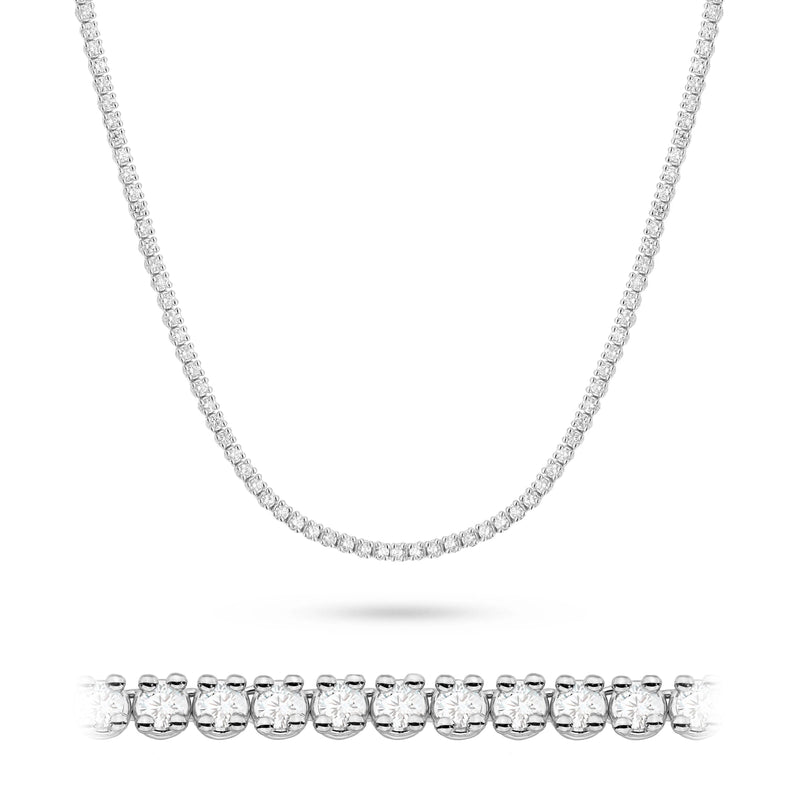Colier Aur 14K cu Diamante de Laborator 6.90 ct, imaginea 3 din 5