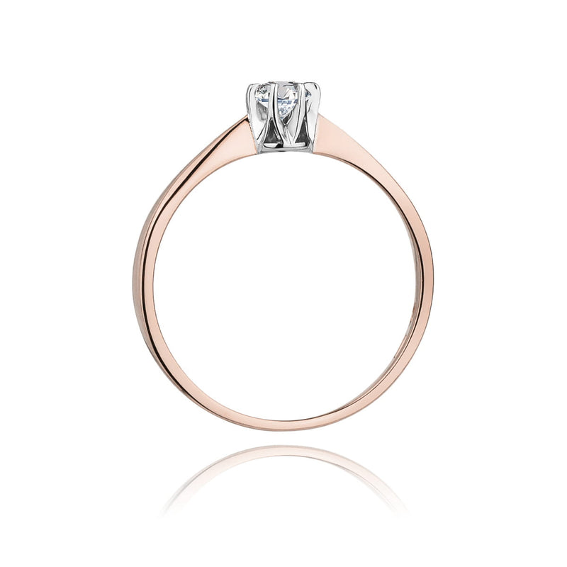 Inel Aur 14K cu Diamant Natural 0.08 ct, imaginea 10 din 10