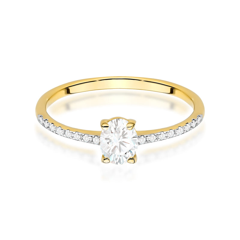 Inel Aur 14K cu Diamante Naturale 0.38 ct, imaginea 4 din 12