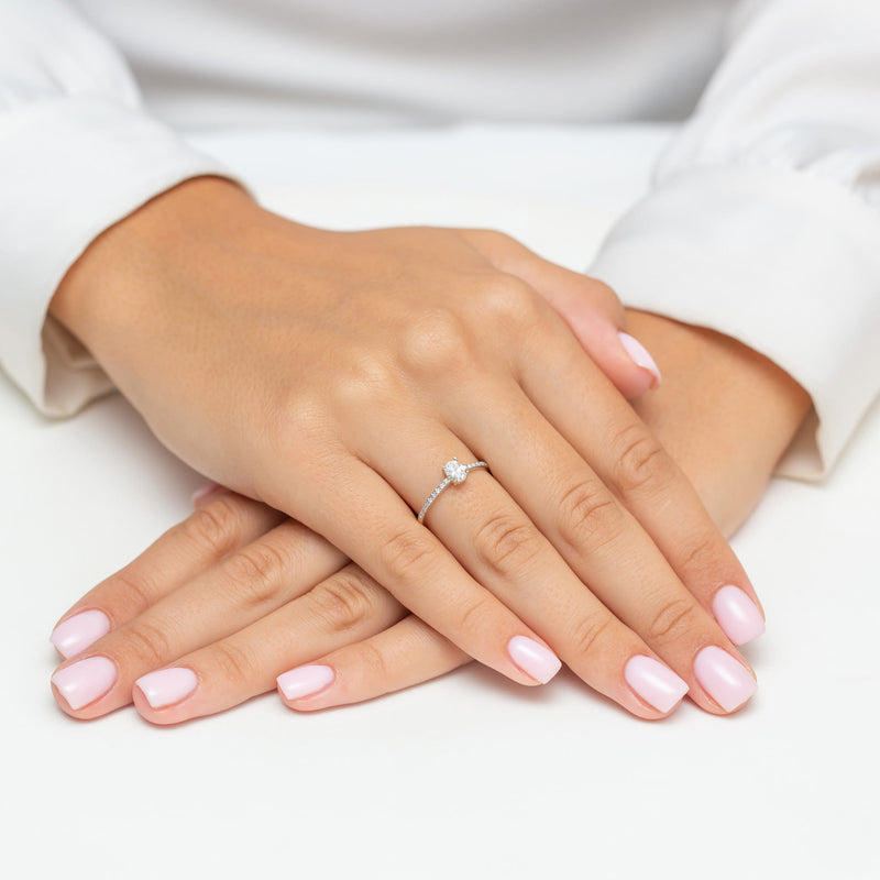 Inel Aur 14K cu Diamante Naturale 0.38 ct, imaginea 8 din 12