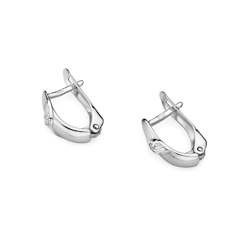 Cercei Aur 14K cu Diamant Natural 0.02 ct, imaginea 4 din 5
