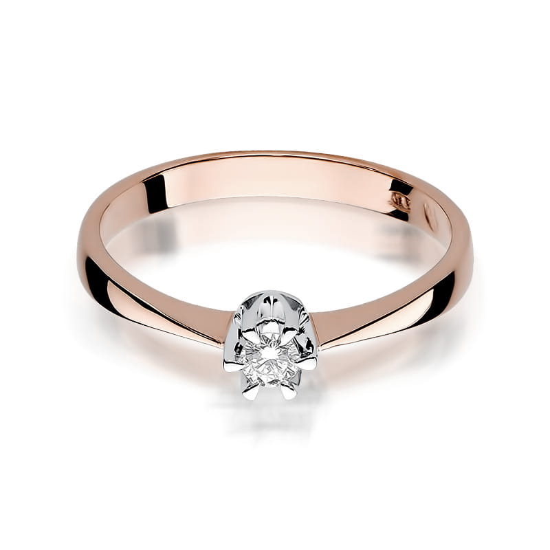 Inel Aur 14K cu Diamant Natural 0.15 ct, imaginea 6 din 11