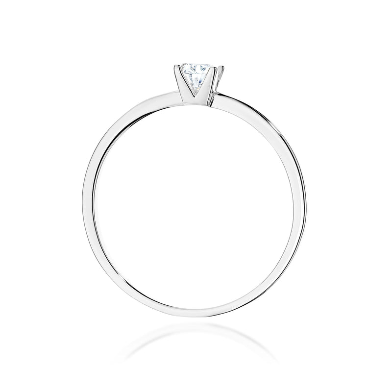 Inel Aur 14K cu Diamant Natural 0.15 ct, imaginea 7 din 12