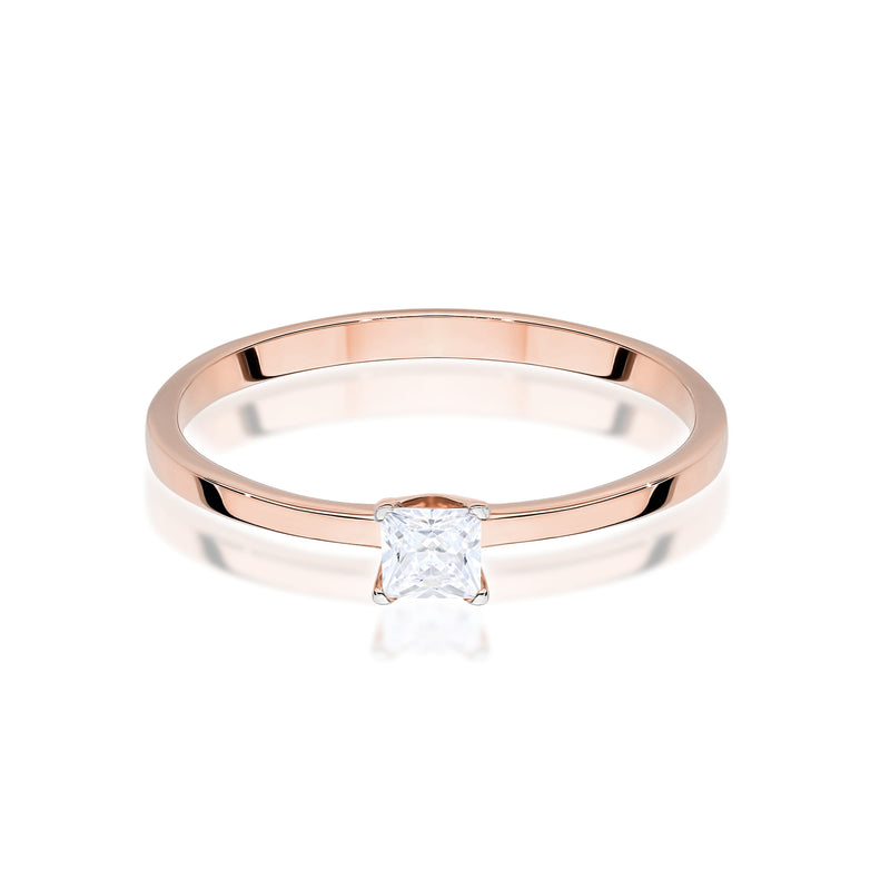Inel Aur 14K cu Diamant Natural 0.15 ct, imaginea 10 din 12