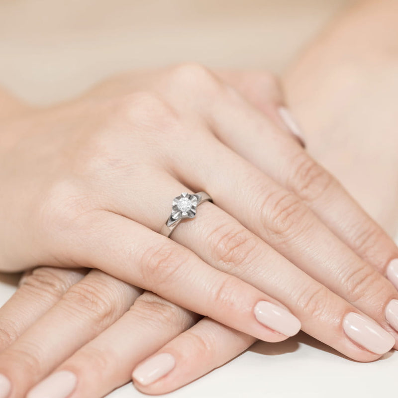 Inel Aur 14K cu Diamant Natural 0.20 ct, imaginea 8 din 11