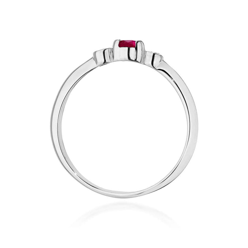 Inel Aur 14K cu Rubin 0.15 ct si Diamante Naturale 0.06 ct, imaginea 7 din 12