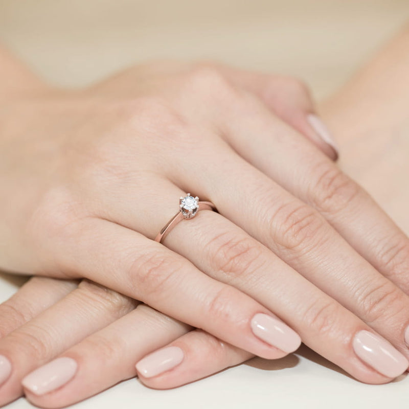 Inel Aur 14K cu Diamant Natural 0.25 ct, imaginea 8 din 12