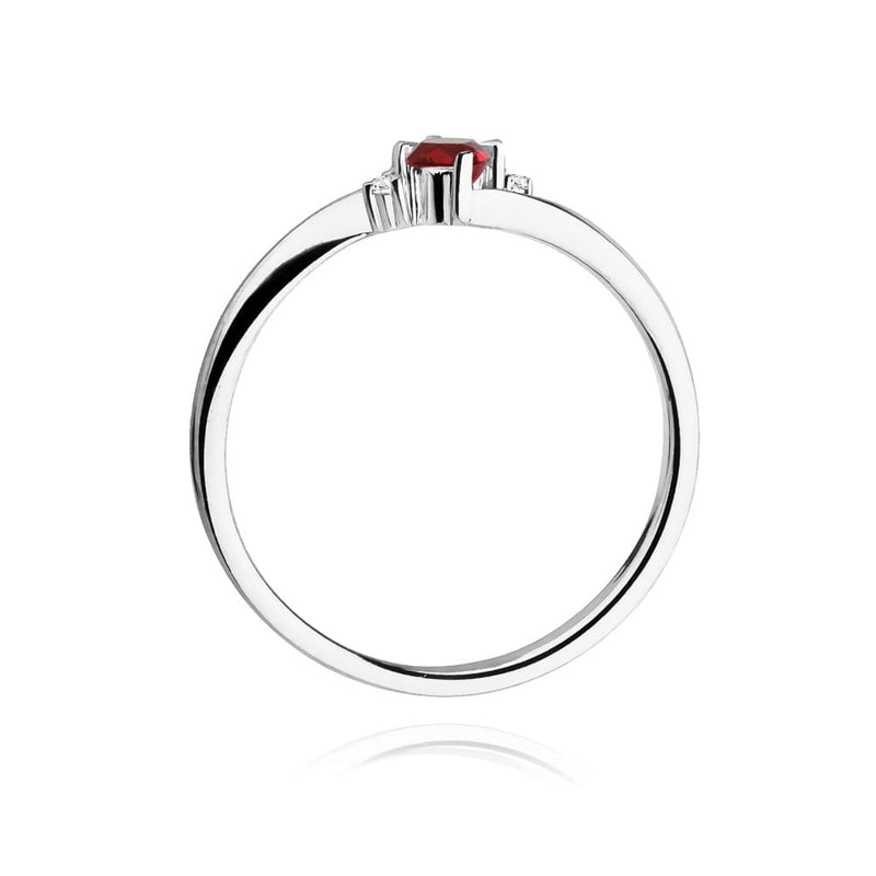 Inel Aur 14K cu Rubin 0.30 ct si Diamante Naturale 0.03 ct, imaginea 7 din 12