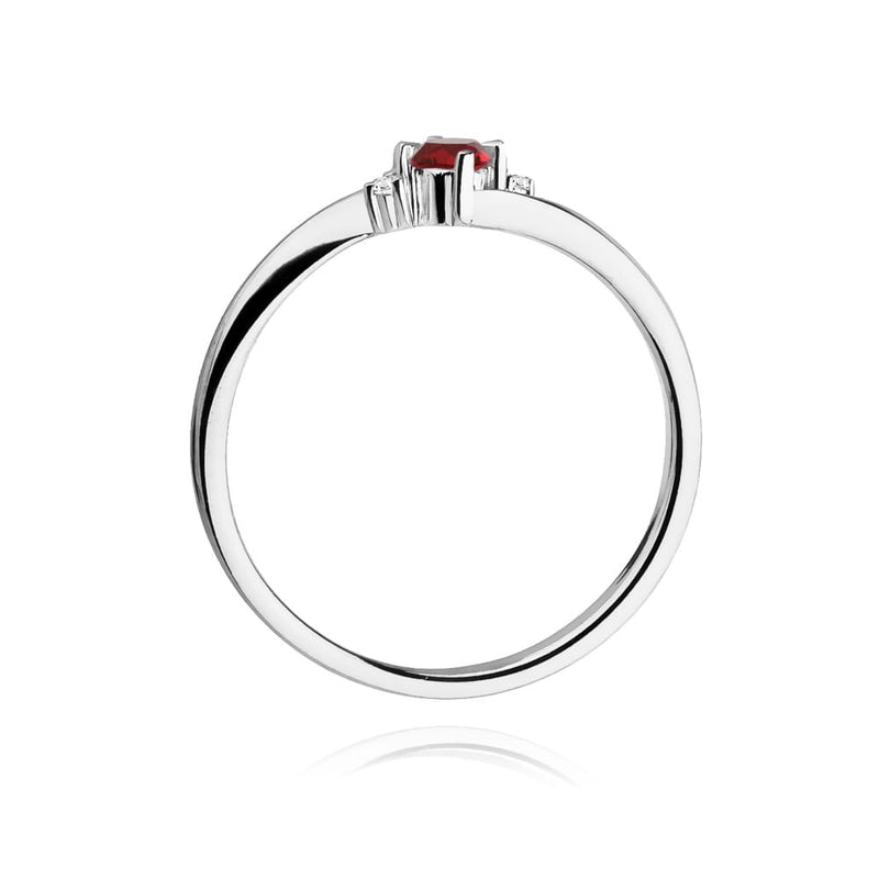 Inel Aur 14K cu Rubin 0.15 ct si Diamante Naturale 0.02 ct, imaginea 7 din 12