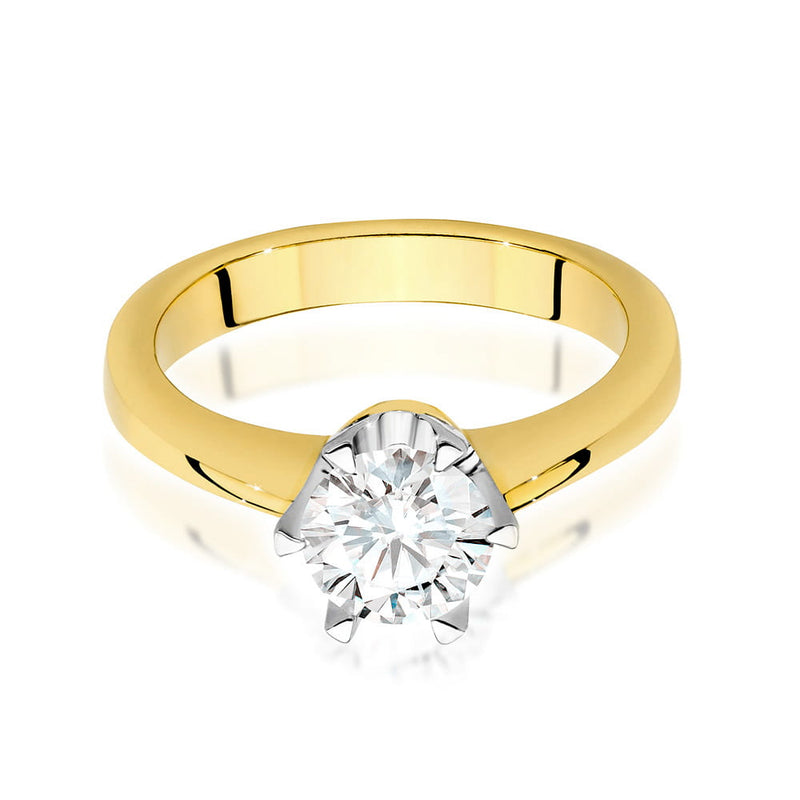 Inel Aur 14K cu Diamant Natural 0.70 ct, imaginea 2 din 9