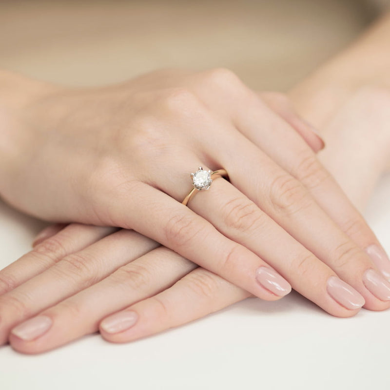 Inel Aur 14K cu Diamant Natural 0.70 ct, imaginea 4 din 9