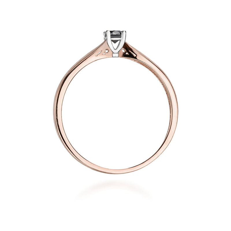 Inel Aur 14K cu Diamant Natural Negru 0.12 ct, imaginea 11 din 12