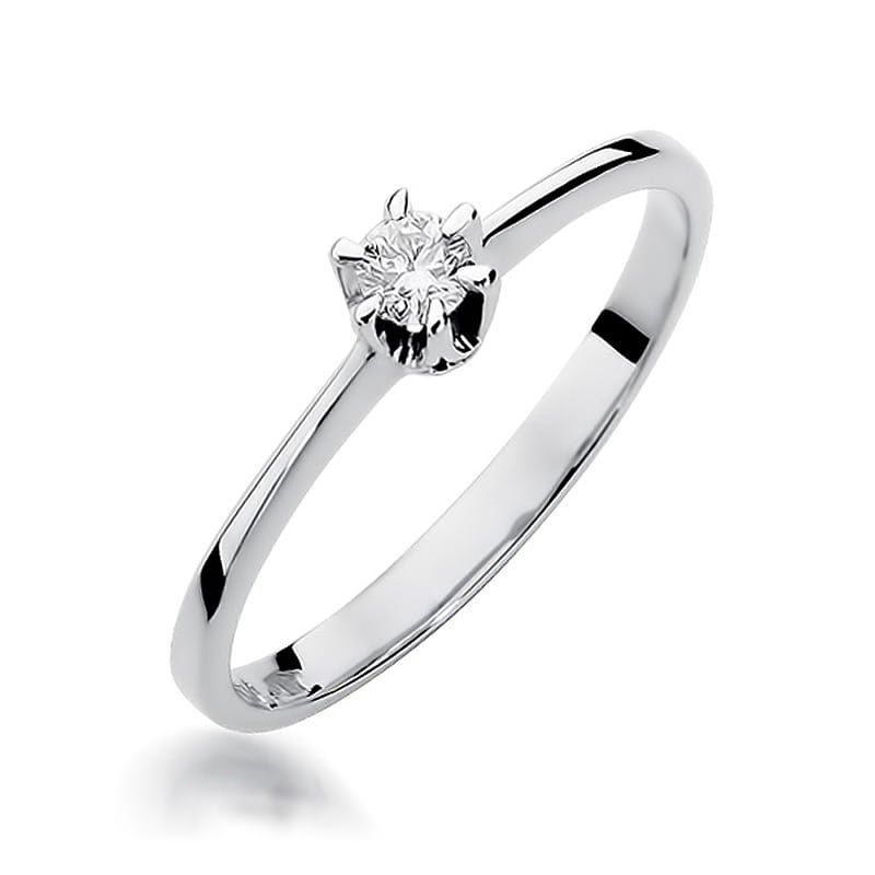 Inel Aur 14K cu Diamant Natural 0.15 ct, imaginea 5 din 10
