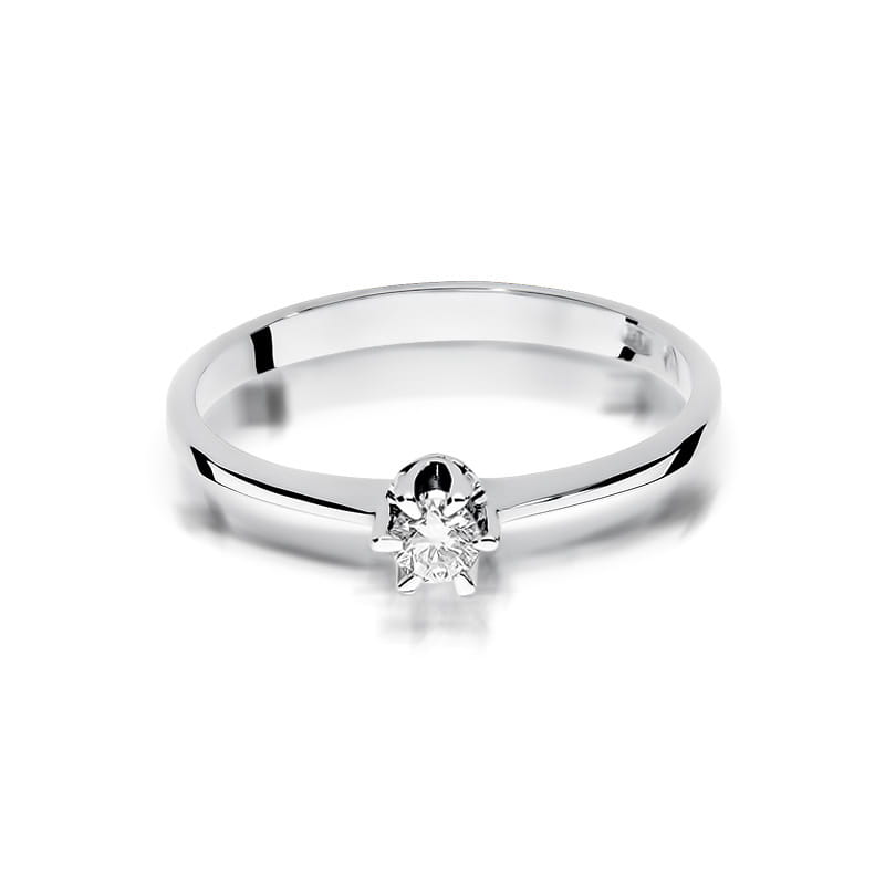 Inel Aur 14K cu Diamant Natural 0.15 ct, imaginea 6 din 10