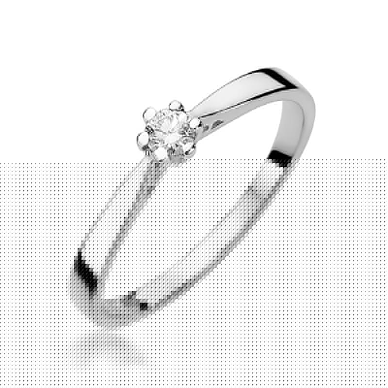 Inel Aur 14K cu Diamant Natural 0.12 ct, imaginea 5 din 12