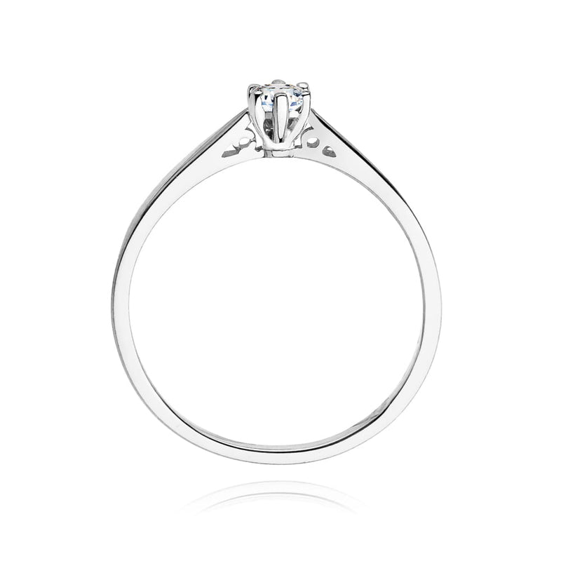 Inel Aur 14K cu Diamant Natural 0.12 ct, imaginea 7 din 12