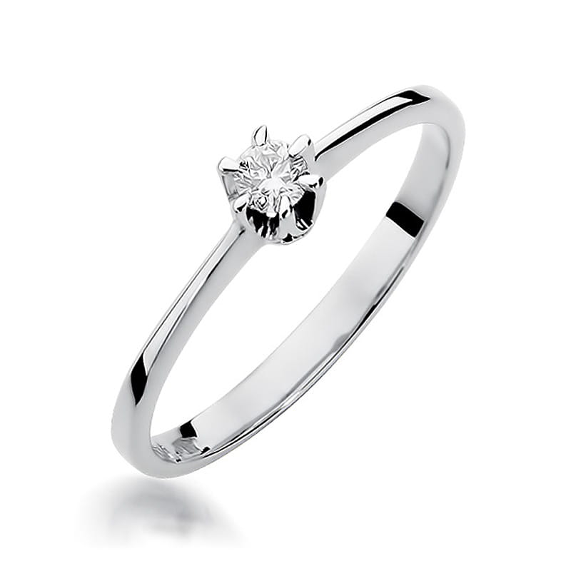 Inel Aur 14K cu Diamant Natural 0.12 ct, imaginea 4 din 9