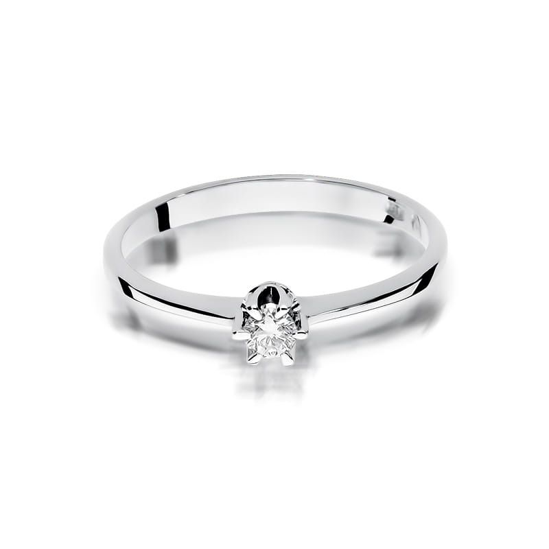 Inel Aur 14K cu Diamant Natural 0.12 ct, imaginea 5 din 9
