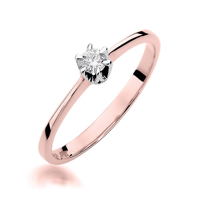 Inel Aur 14K cu Diamant Natural 0.12 ct, imaginea 7 din 9
