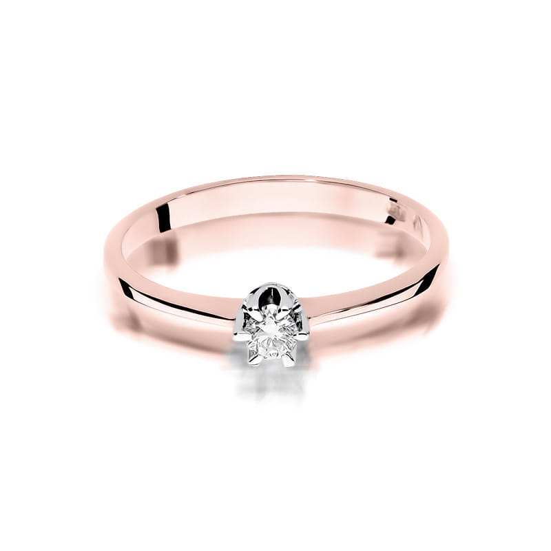 Inel Aur 14K cu Diamant Natural 0.12 ct, imaginea 8 din 9