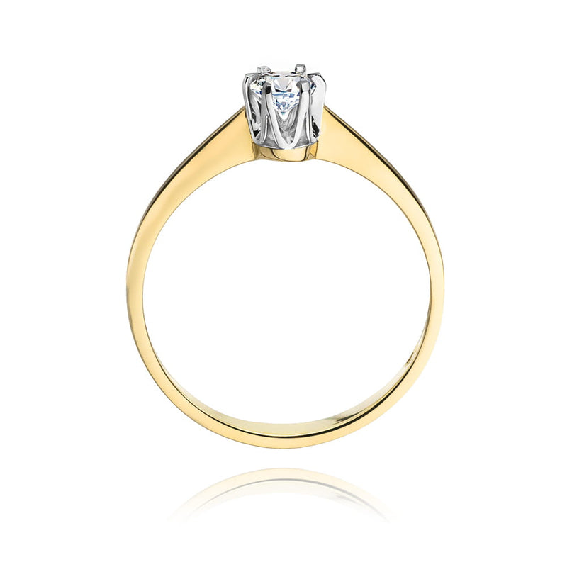 Inel Aur 14K cu Diamant Natural 0.20 ct, imaginea 3 din 11