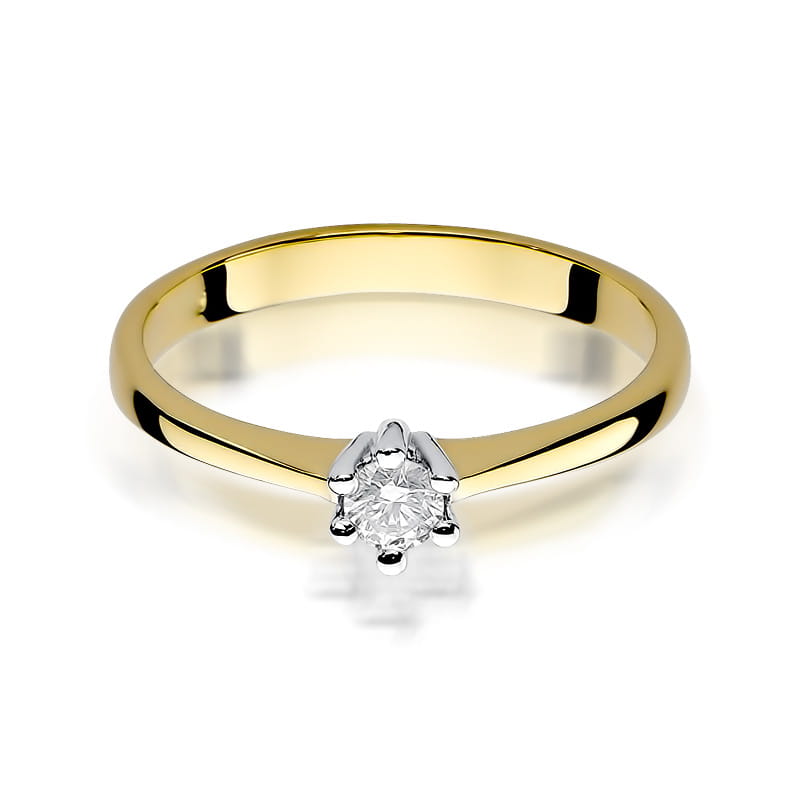 Inel Aur 14K cu Diamant Natural 0.20 ct, imaginea 2 din 12
