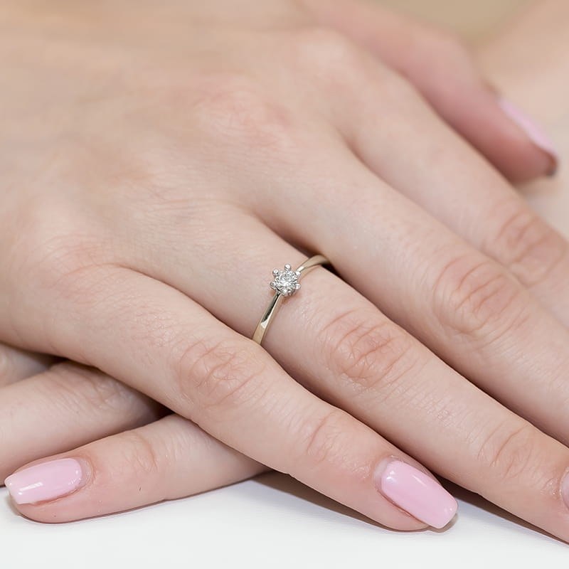 Inel Aur 14K cu Diamant Natural 0.20 ct, imaginea 8 din 12