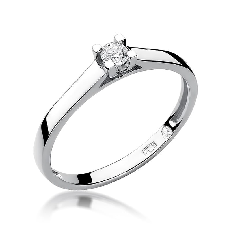 Inel Aur 14K cu Diamant Natural 0.12 ct, imaginea 5 din 12