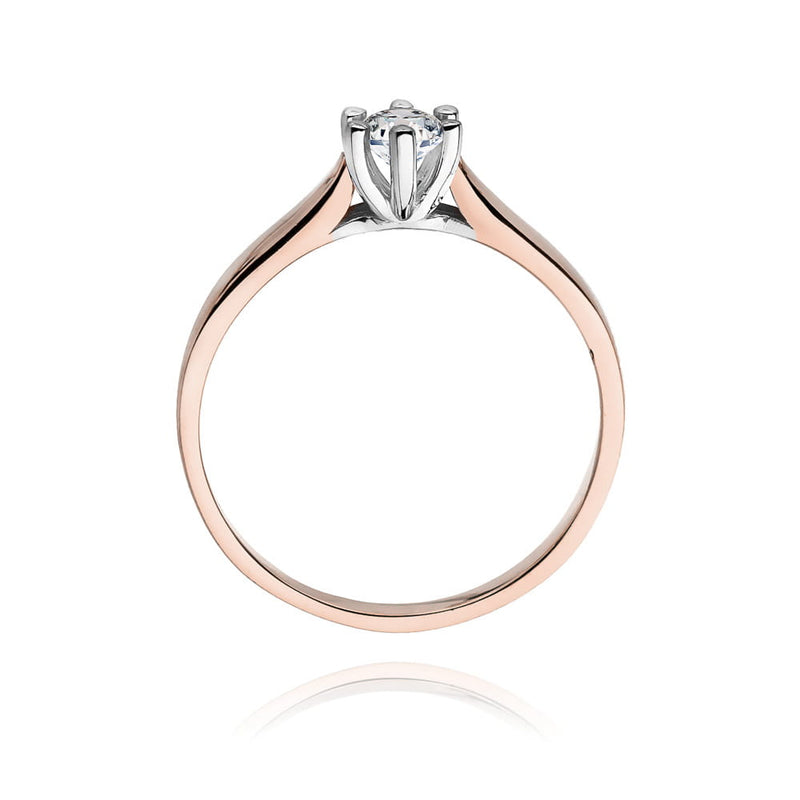Inel Aur 14K cu Diamant Natural 0.23 ct, imaginea 11 din 12