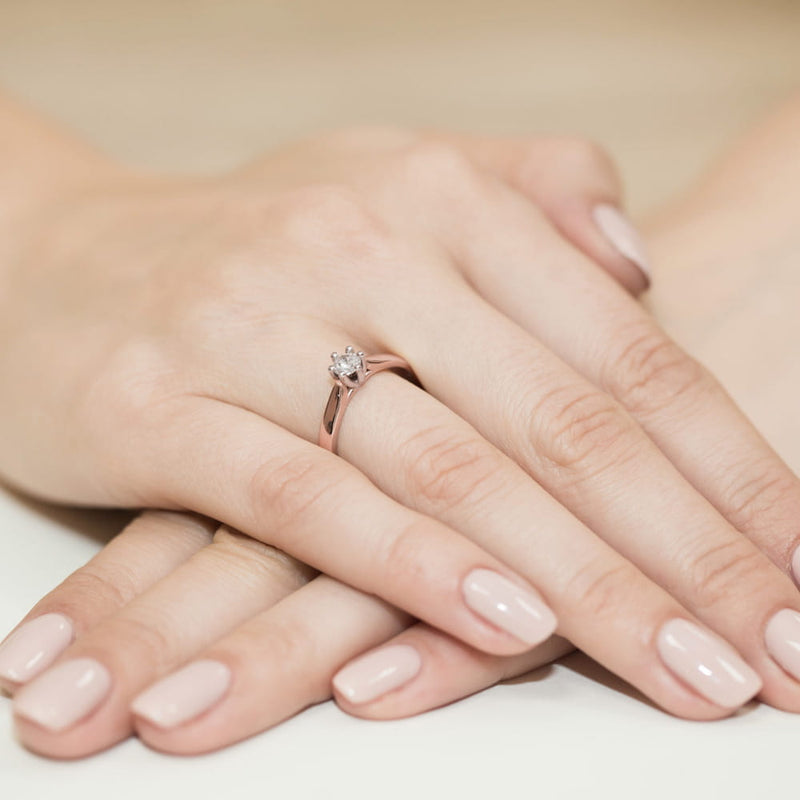 Inel Aur 14K cu Diamant Natural 0.23 ct, imaginea 12 din 12