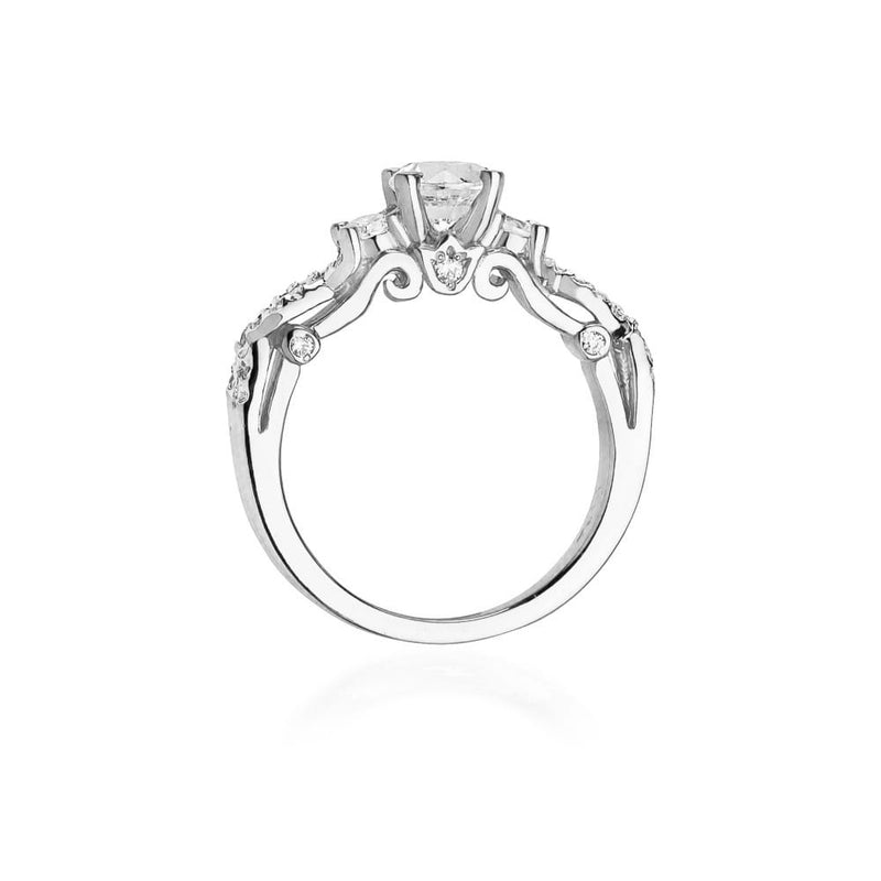 Inel Aur 14K cu White Sapphire 0.50 ct si Diamante Naturale 0.34 ct, imaginea 7 din 12