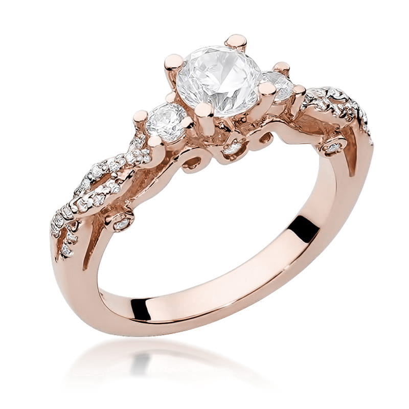 Inel Aur 14K cu White Sapphire 0.50 ct si Diamante Naturale 0.34 ct, imaginea 9 din 12