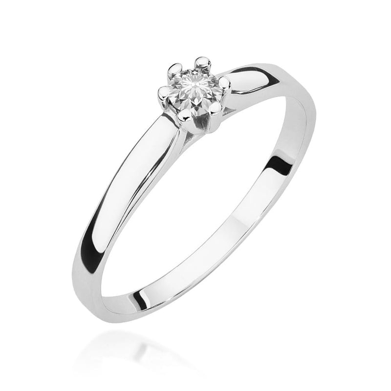 Inel Aur 14K cu Diamant Natural 0.15 ct, imaginea 5 din 12