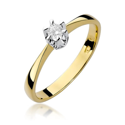 Inel Aur 14K cu Diamant Natural 0.20 ct