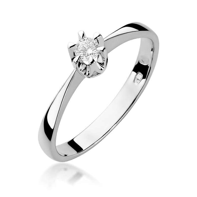Inel Aur 14K cu Diamant Natural 0.20 ct, imaginea 9 din 12